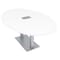 Skutchi Designs 45.25 in W, 71.5 in L, 29 in H, Engineered Wood Top, White HAR-OVL-46X72-DOU-ELEC-XD09 - alternate 1